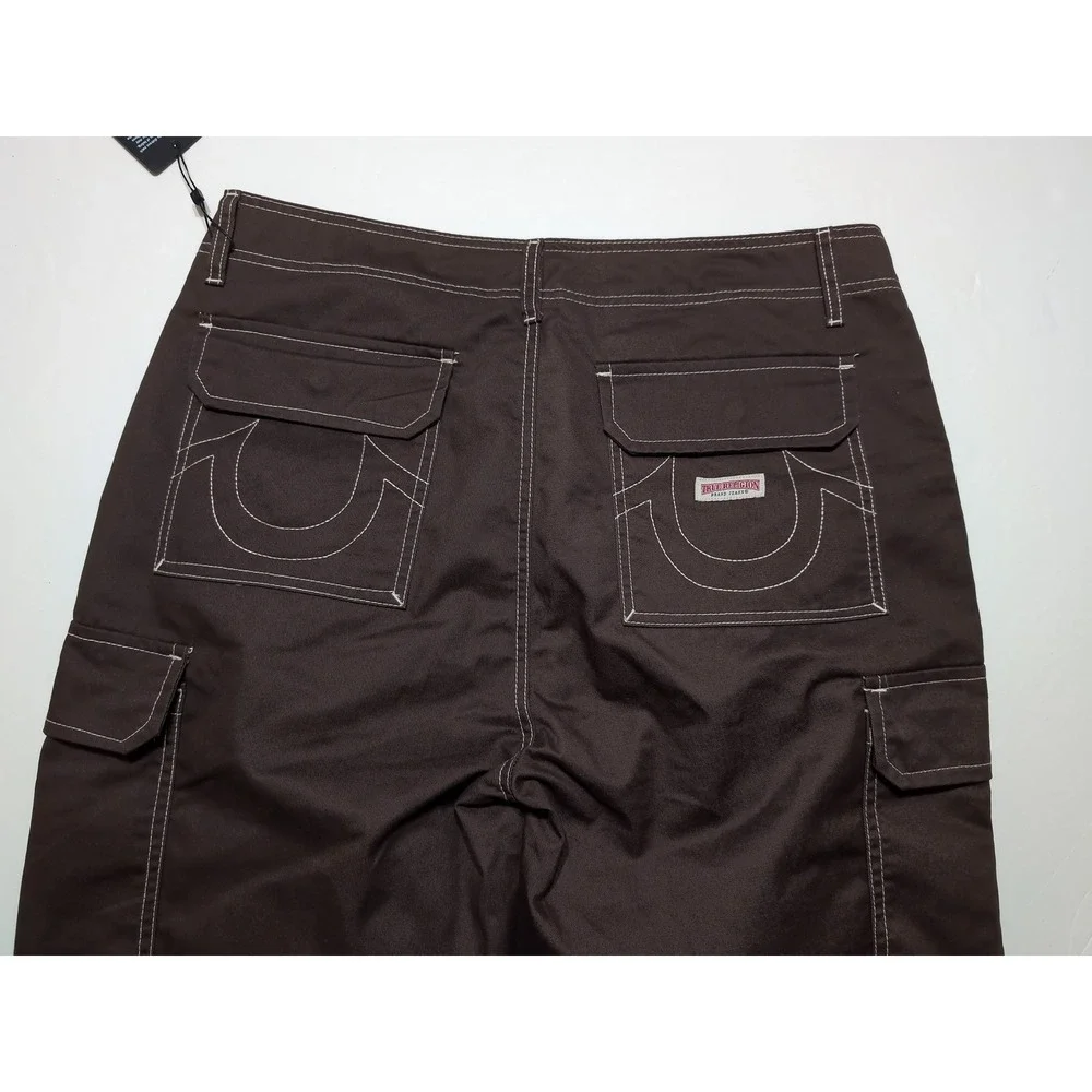 TRUE RELIGION Cargo Pants Mens 34 x 31 Brown NWT 108335